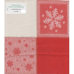 TOVAGLIATO STELLE DI GHIACCIO LUREX  CM.180